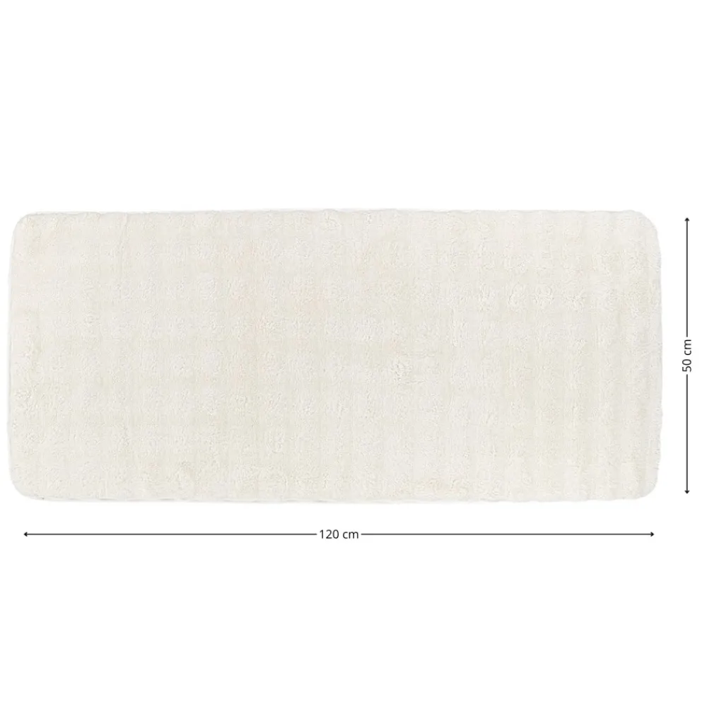 Dywanik łazienkowy biały 50x120 cm efekt futra * TENDANCE Best