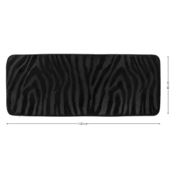 Dywanik łazienkowy czarny 45x120 cm zebra * TENDANCE Hot