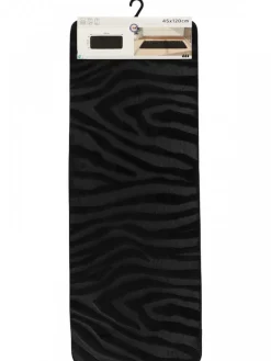 Dywanik łazienkowy czarny 45x120 cm zebra * TENDANCE Hot