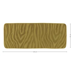 Dywanik łazienkowy oliwkowy 45x120 cm zebra * TENDANCE Online
