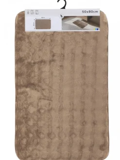 Dywanik łazienkowy taupe 50x80 cm efekt futra * TENDANCE Sale