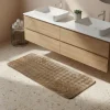 Dywanik łazienkowy taupe 50x120 cm efekt futra * TENDANCE New