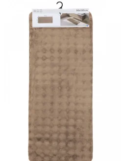 Dywanik łazienkowy taupe 50x120 cm efekt futra * TENDANCE New