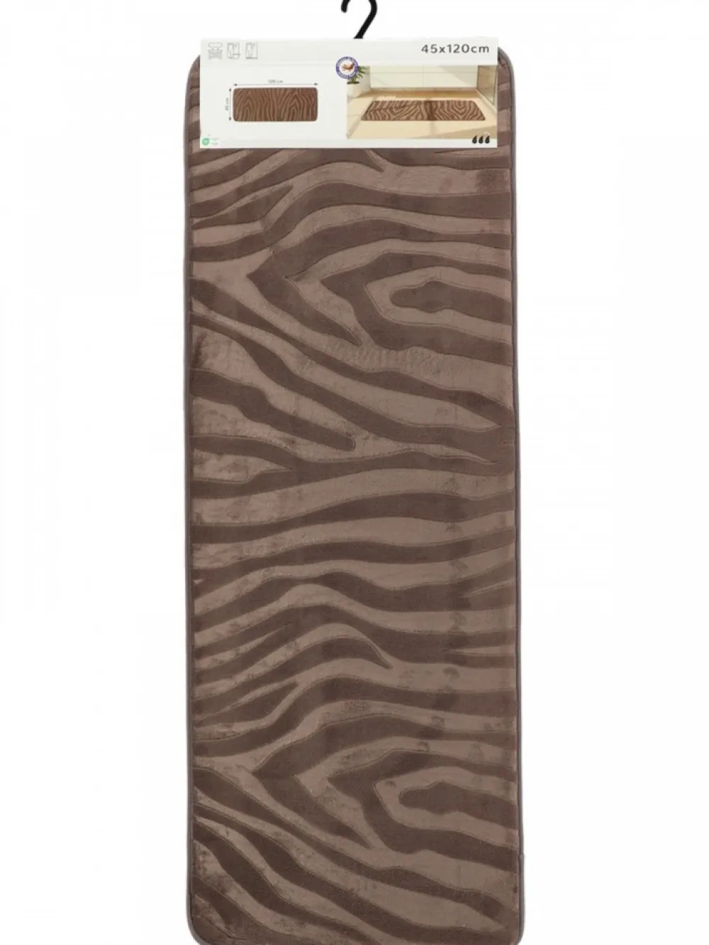Dywanik łazienkowy taupe 45x120 cm zebra * TENDANCE Online