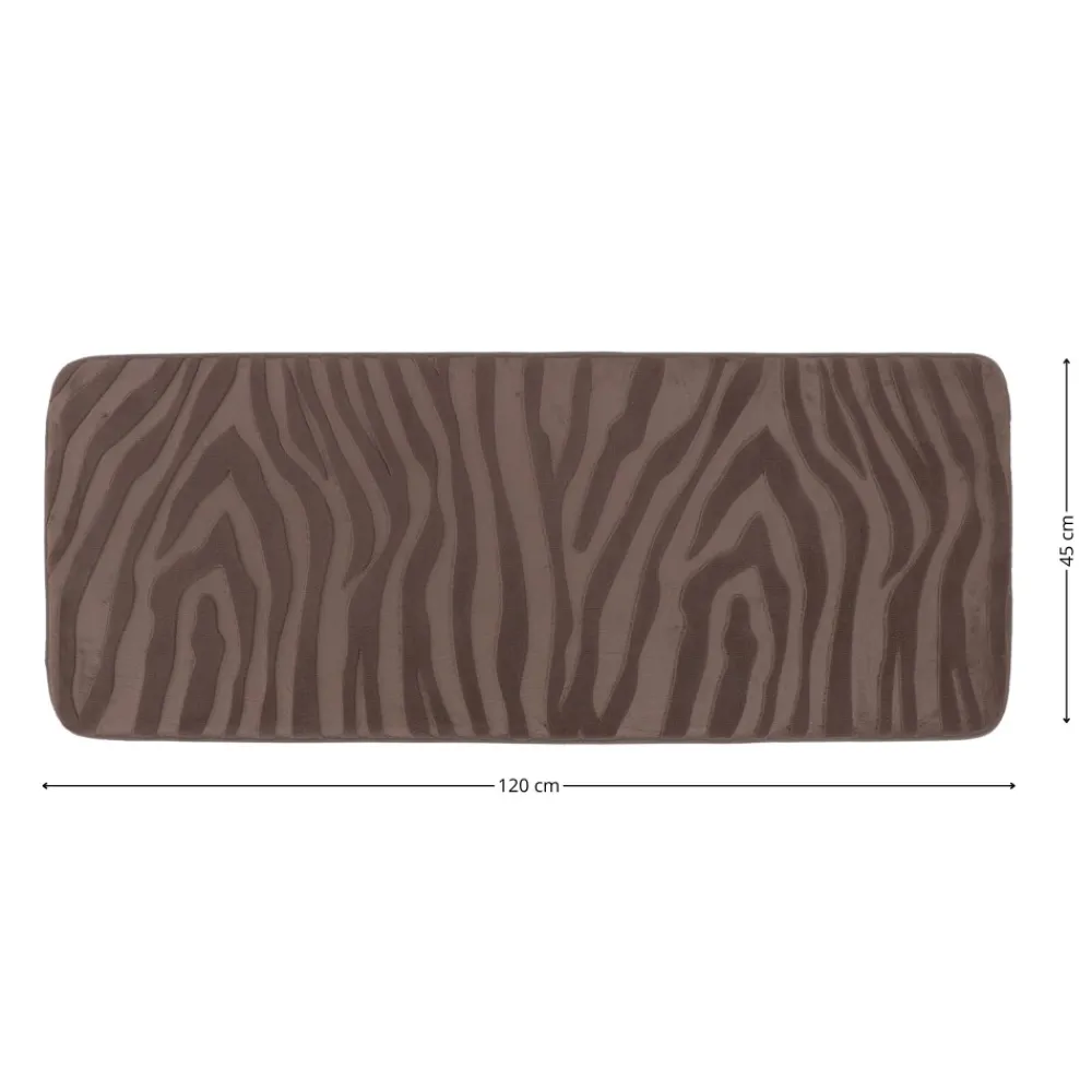 Dywanik łazienkowy taupe 45x120 cm zebra * TENDANCE Online