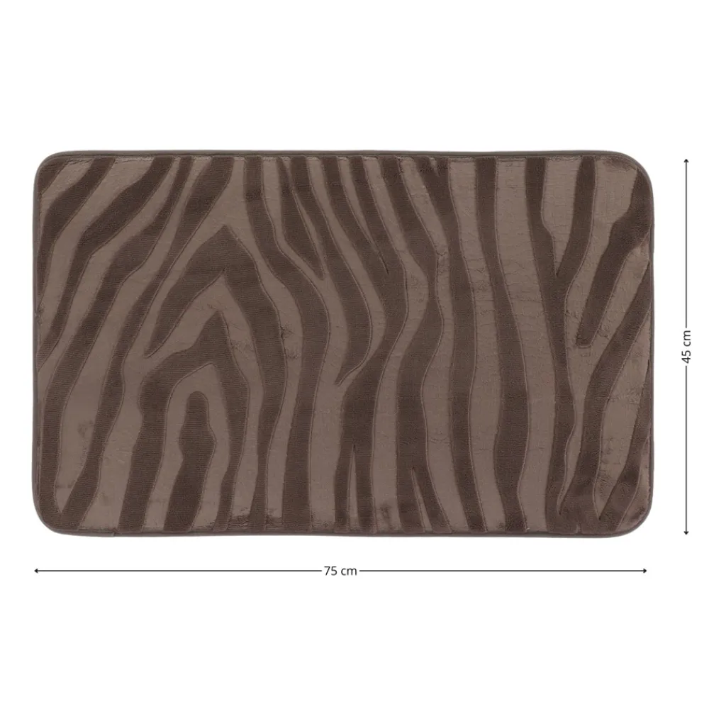 Dywanik łazienkowy taupe 45x75 cm zebra * TENDANCE Discount
