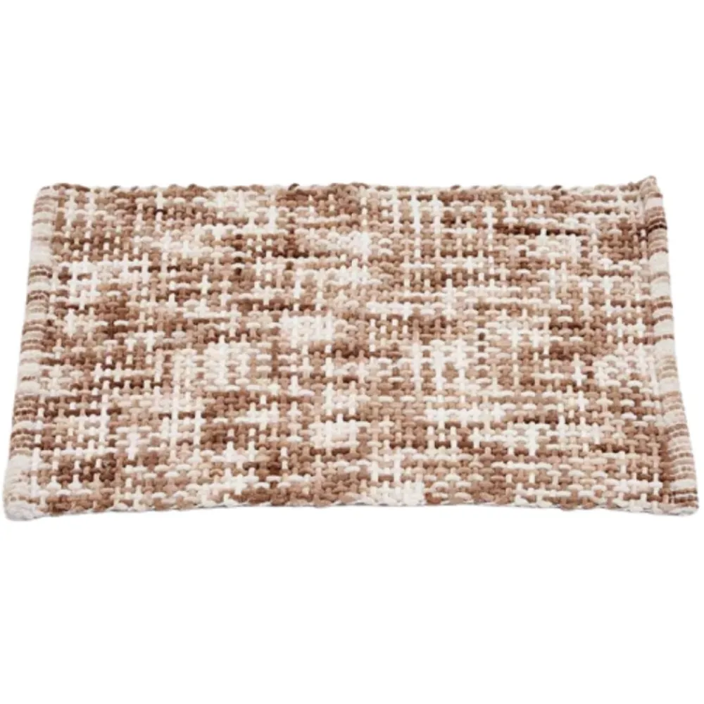 Dywanik łazienkowy 50x80 cm beżowy prostokątny * BERILO Clearance