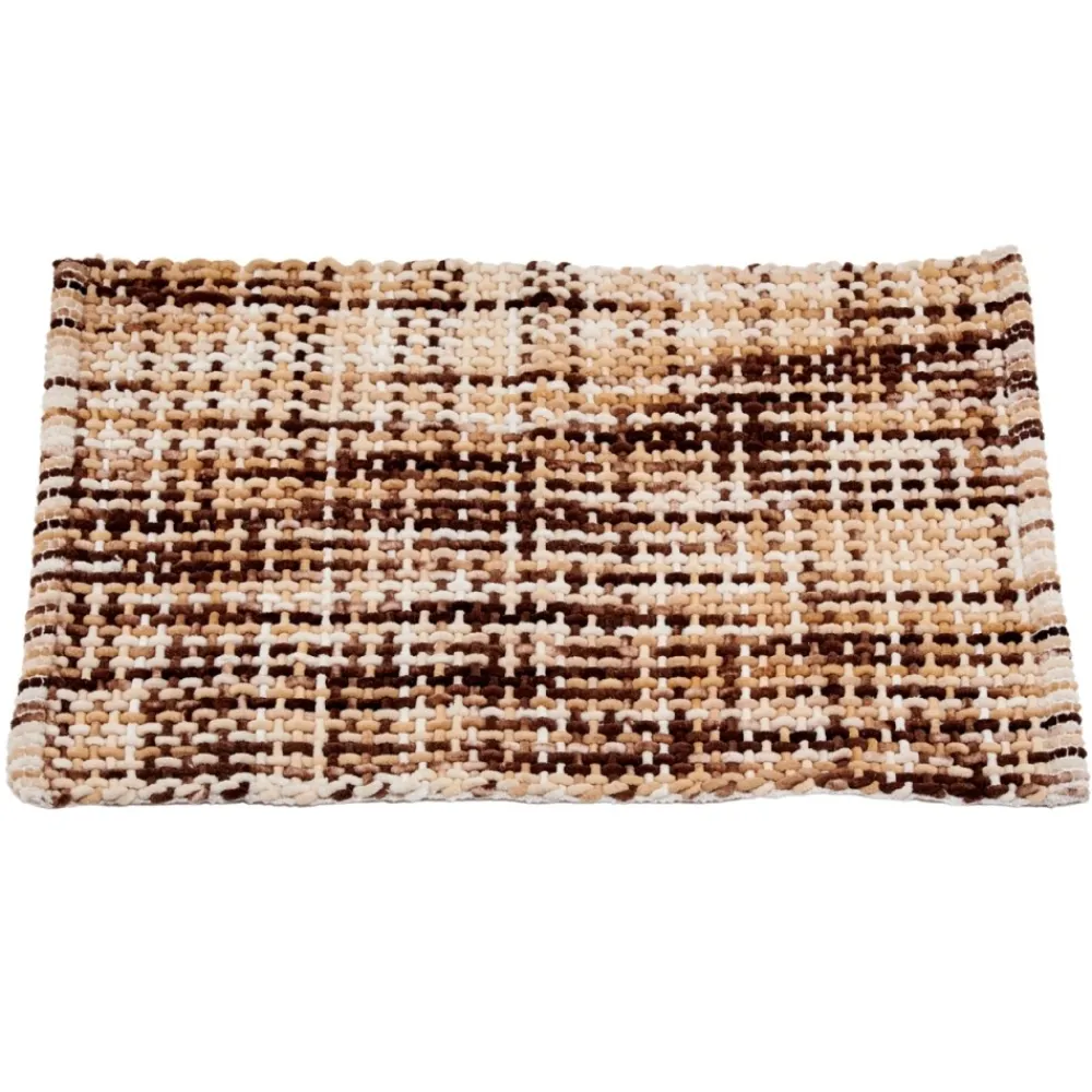 Dywanik łazienkowy 50x80 cm brązowy prostokątny * BERILO Outlet