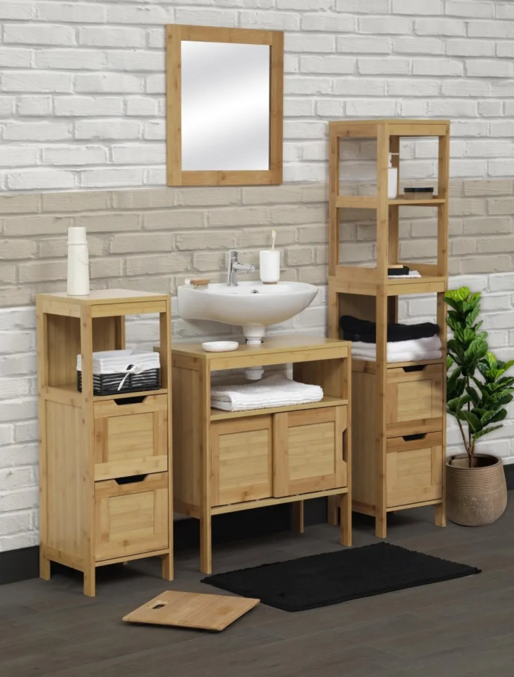 Dywanik łazienkowy 50x120 Marlet Czarny * TENDANCE Outlet