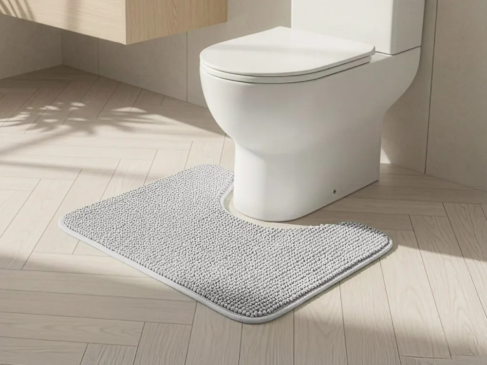Dywanik pod WC BALLS 45x50 cm jasnoszary * TENDANCE