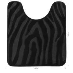 Dywanik pod WC czarny 45x50 cm zebra * TENDANCE Best