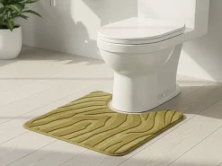 Dywanik pod WC oliwkowy 45x50 cm zebra * TENDANCE Online