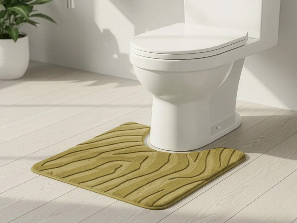 Dywanik pod WC oliwkowy 45x50 cm zebra * TENDANCE Online