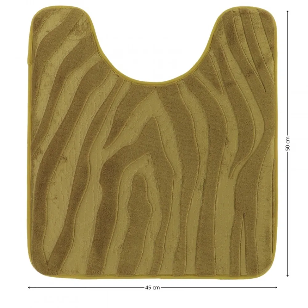 Dywanik pod WC oliwkowy 45x50 cm zebra * TENDANCE Online
