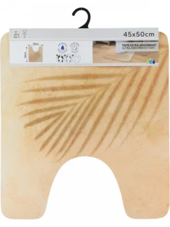 Dywanik pod WC SPLIT 45x50 cm liść beż * TENDANCE Hot