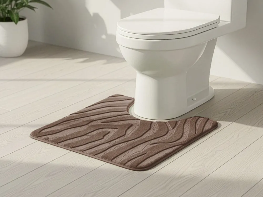 Dywanik pod WC taupe 45x50 cm zebra * TENDANCE Best