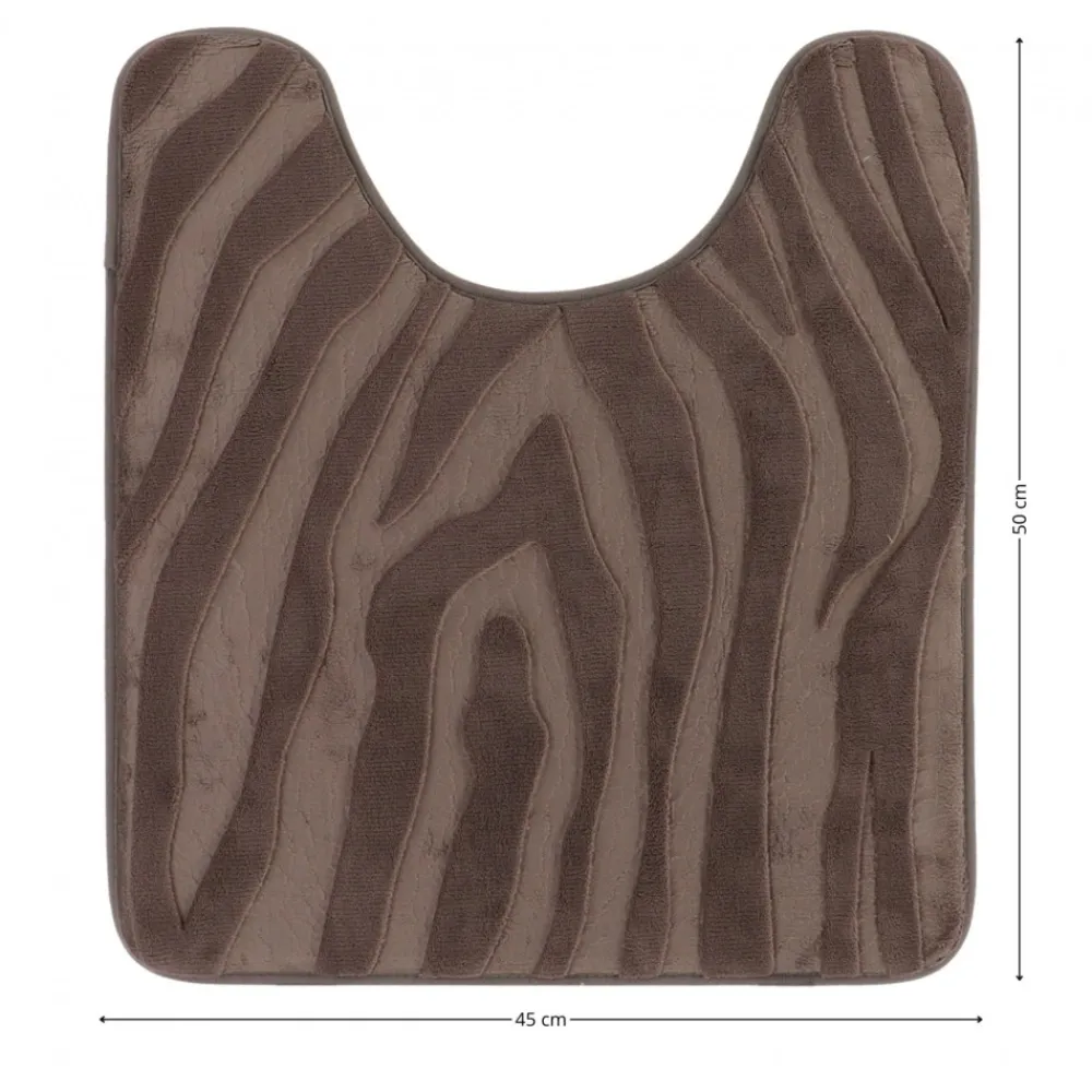 Dywanik pod WC taupe 45x50 cm zebra * TENDANCE Best