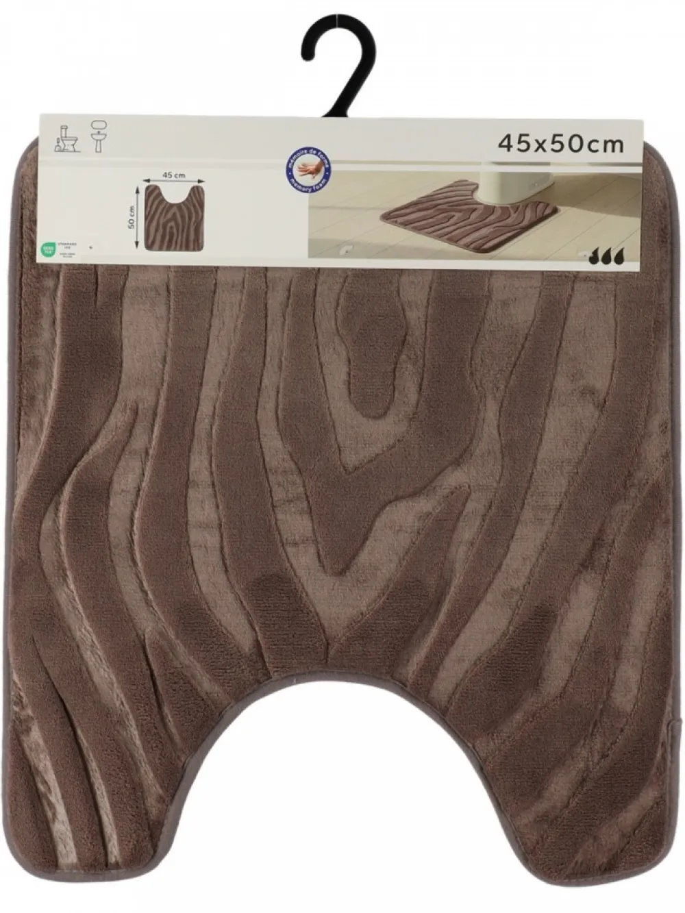 Dywanik pod WC taupe 45x50 cm zebra * TENDANCE Best