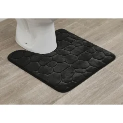 Dywanik pod WC 45x50 cm Stones Czarny * TENDANCE Online