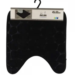 Dywanik pod WC 45x50 cm Stones Czarny * TENDANCE Online