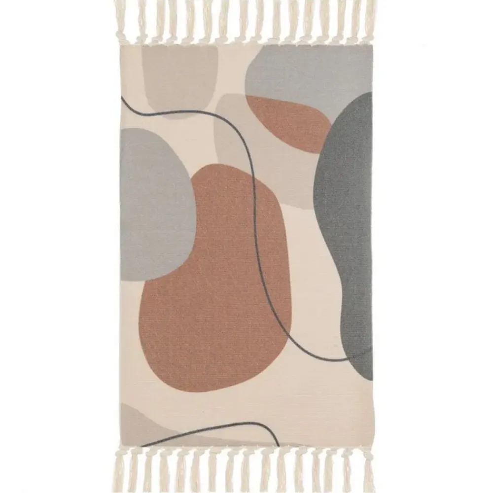 Dywanik z frędzlami geometryczny design 50x80 cm * HowHomely Best