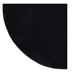 Dywan pleciony ze sznurka 80 cm czarny * H&S Decoration