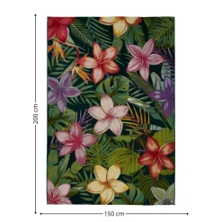 Dywan zewnętrzny 150 x 200 cm kolorowe kwiaty Kepa * Atmosphera Sale