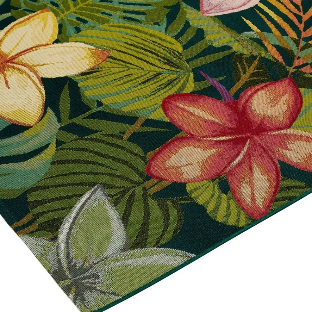 Dywan zewnętrzny 150 x 200 cm kolorowe kwiaty Kepa * Atmosphera Sale