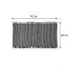 Dywan z frędzlami Boho biało czarny 70cm * H&S Decoration Outlet