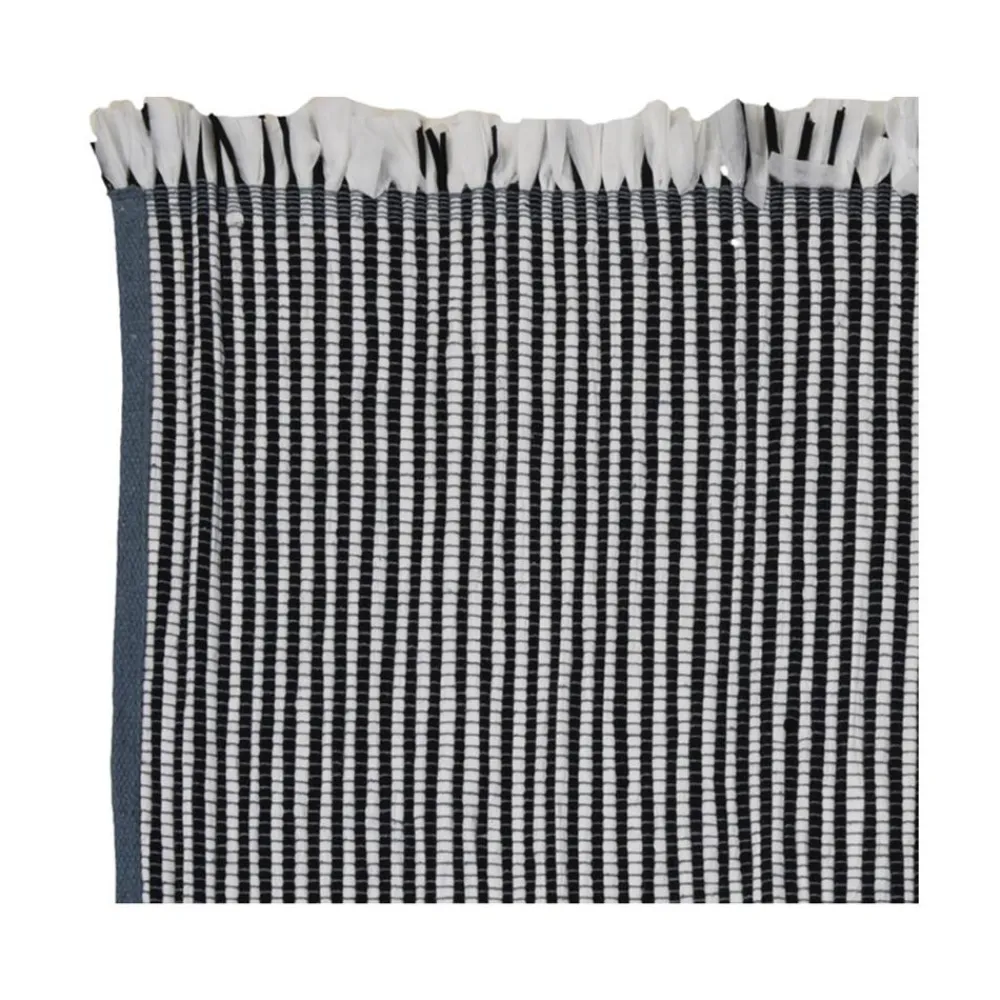 Dywan z frędzlami Boho biało czarny 70cm * H&S Decoration Outlet