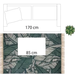 Dywan z frędzlami Jungle 120x170 cm * Atmosphera Clearance