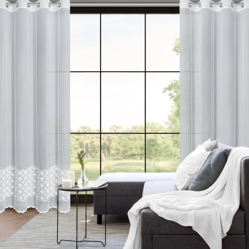 Elegancka firana LIWIA 140x250 cm biała