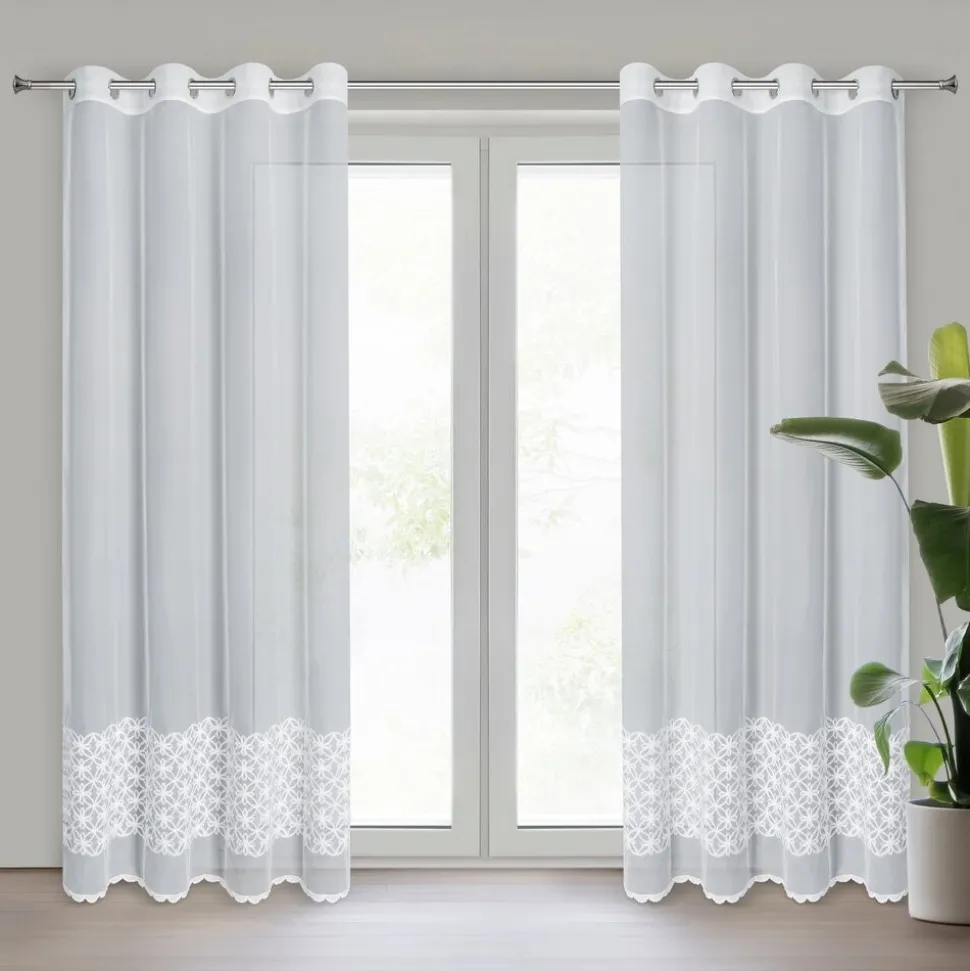 Elegancka firana LIWIA 140x250 cm biała