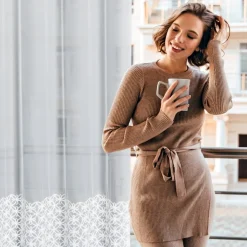 Elegancka firana LIWIA 140x250 cm biała