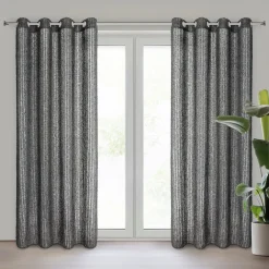 Elegancka zasłona SELMA Eva Minge 135x250 cm, czarna