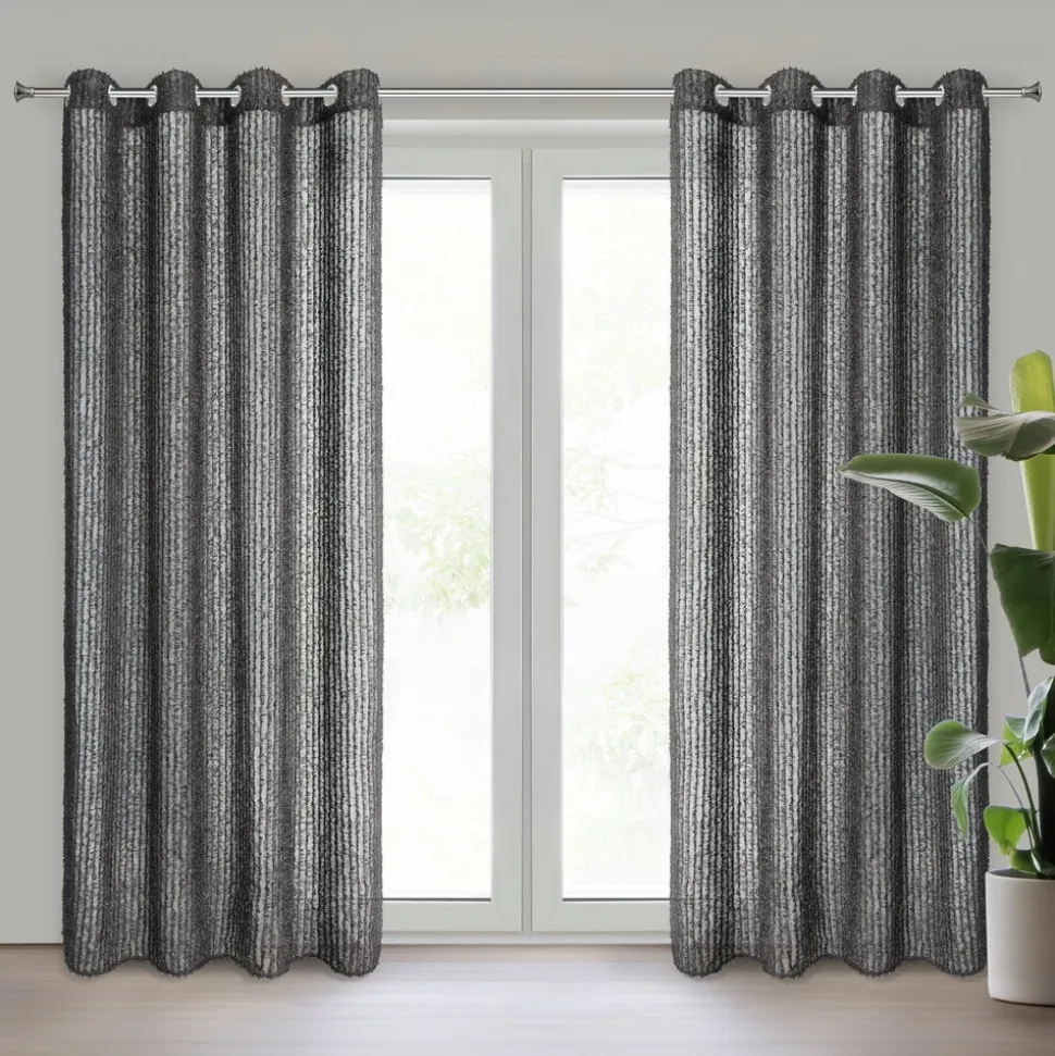 Elegancka zasłona SELMA Eva Minge 135x250 cm, czarna