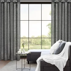 Elegancka zasłona SELMA Eva Minge 135x250 cm, czarna