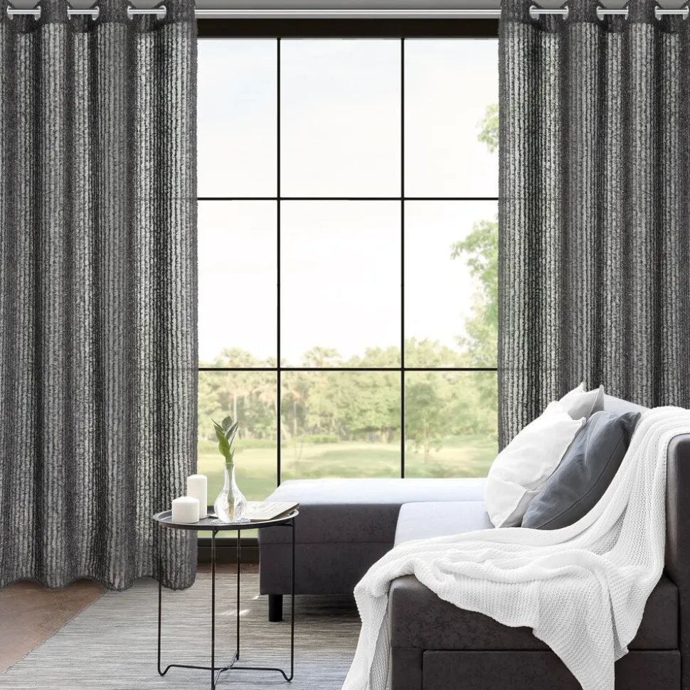 Elegancka zasłona SELMA Eva Minge 135x250 cm, czarna