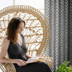Elegancka zasłona AURELIA Eva Minge 135x250 cm, czarna