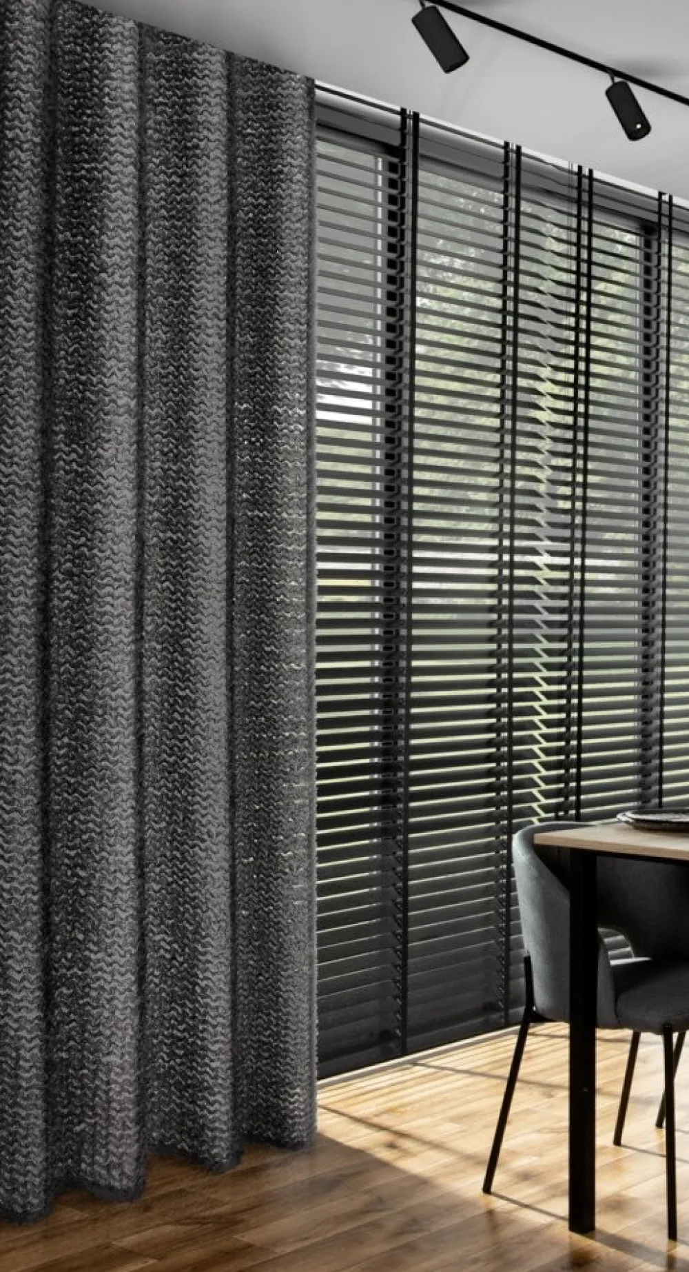 Elegancka zasłona TIFFANY Eva Minge 135x250 cm, czarna * EUROFIRANY B.B. Choczyńscy Sp.J.