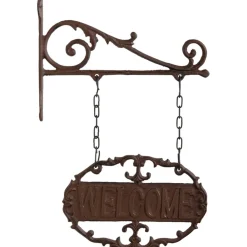 Żeliwna zawieszka ścienna Welcome * Esschert Design Sale