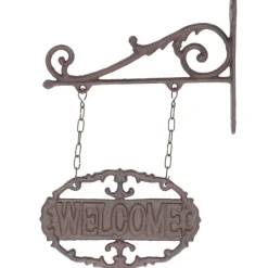 Żeliwna zawieszka ścienna Welcome * Esschert Design Sale