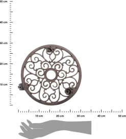 Żeliwny wózek na donicę 29 cm