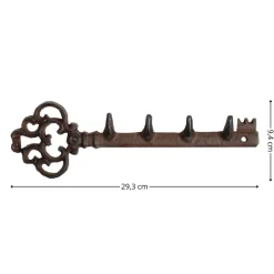 Żeliwny wieszak Klucz na 4 haczyki 29,3 cm * Esschert Design Outlet
