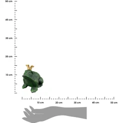 Figurka żaby z koroną z żeliwa h12 cm