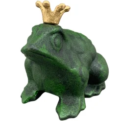 Figurka żaby z koroną z żeliwa h12 cm