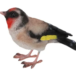 Figurka ogrodowa ptaszek szczygieł 12 x h8,5 cm