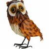Figurka ogrodowa sowa z metalu 37 cm brązowa * HowHomely Best