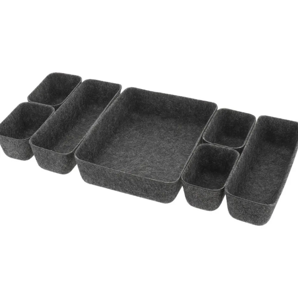 Filcowy organizer do szuflad 7 koszy antracyt * TENDANCE Best