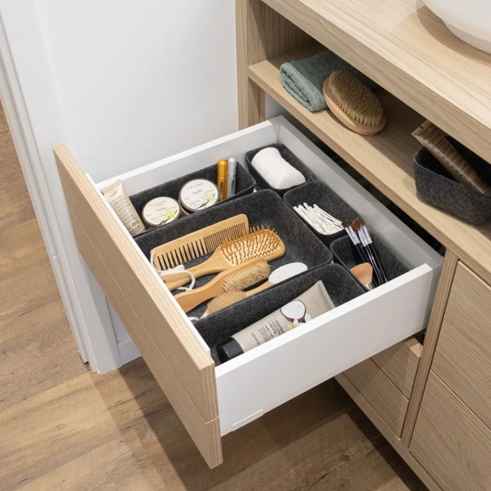 Filcowy organizer do szuflad 7 koszy antracyt * TENDANCE Best